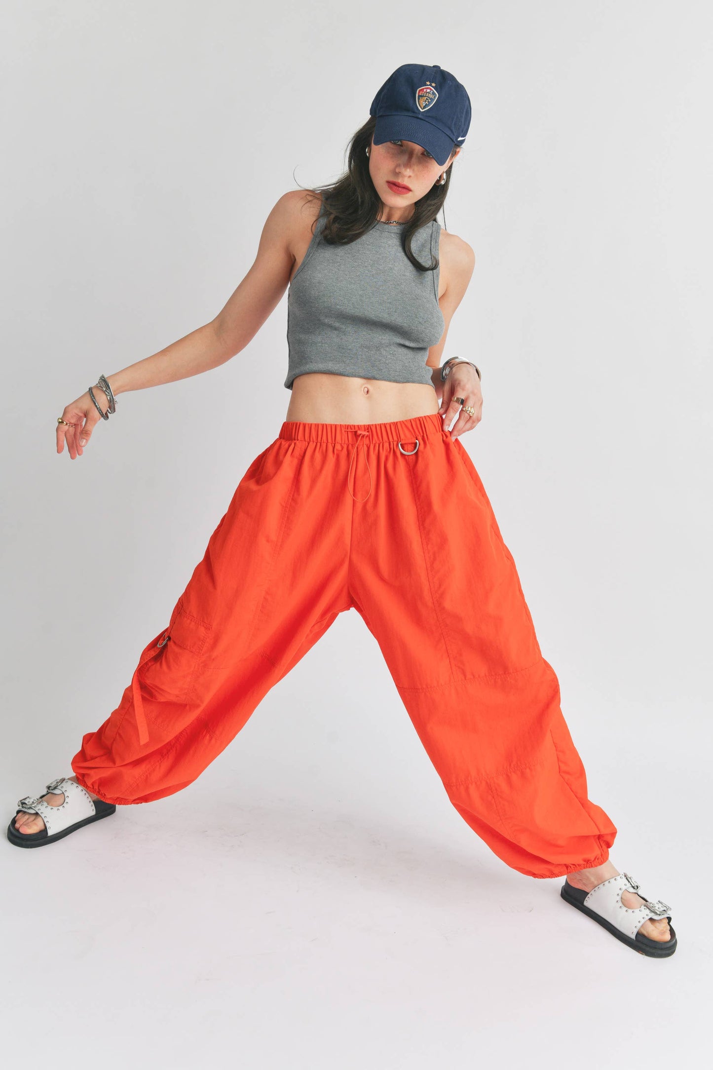Orange Parachute Pant