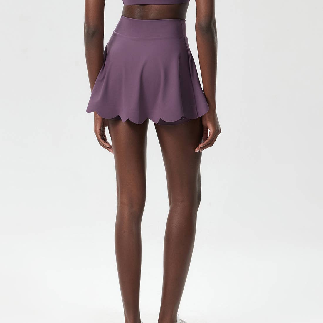 Lycra Quick-Dry Scalloped Tennis Skirt