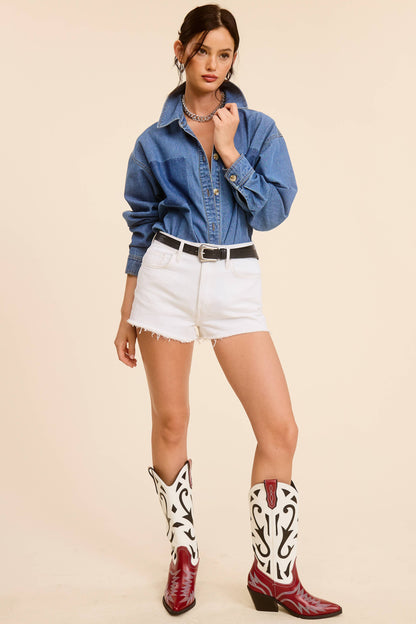 Buttoned Denim Shirt