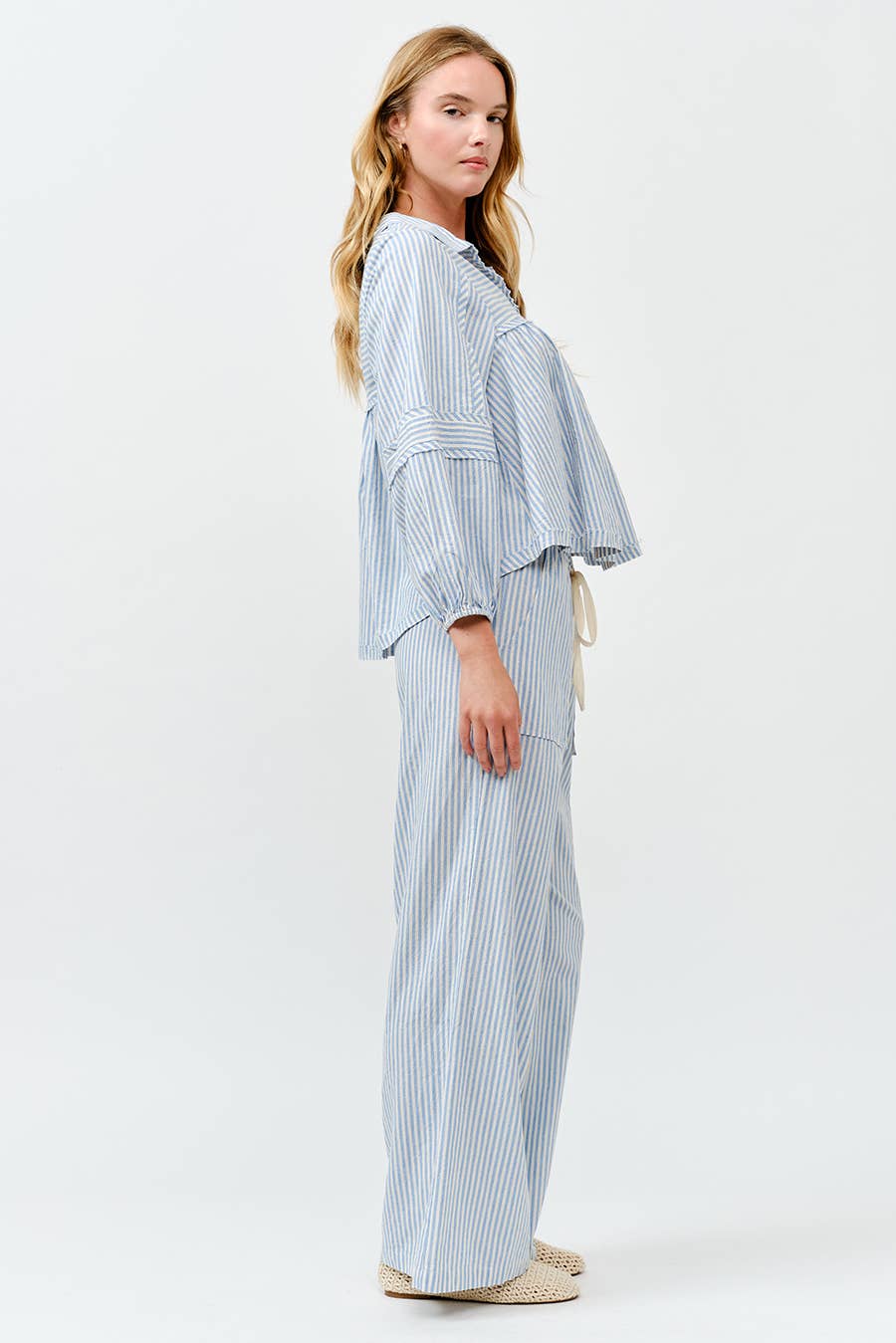 The Striped Wide Leg Pant