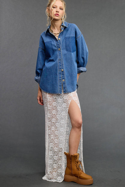 Buttoned Denim Shirt