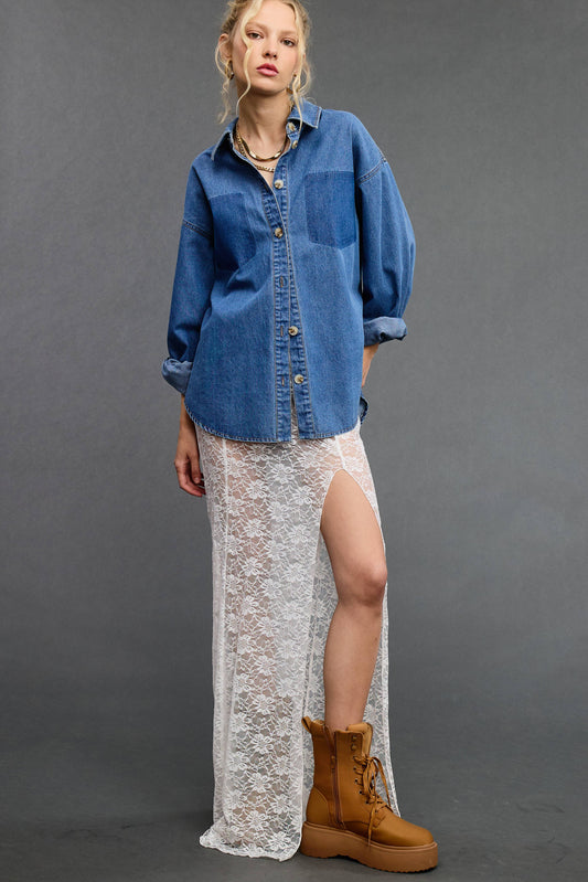 Buttoned Denim Shirt