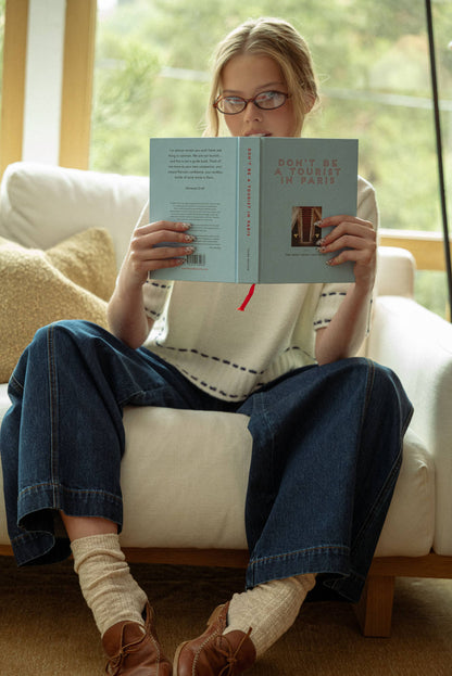 DARK DENIM WIDE LEG PANTS