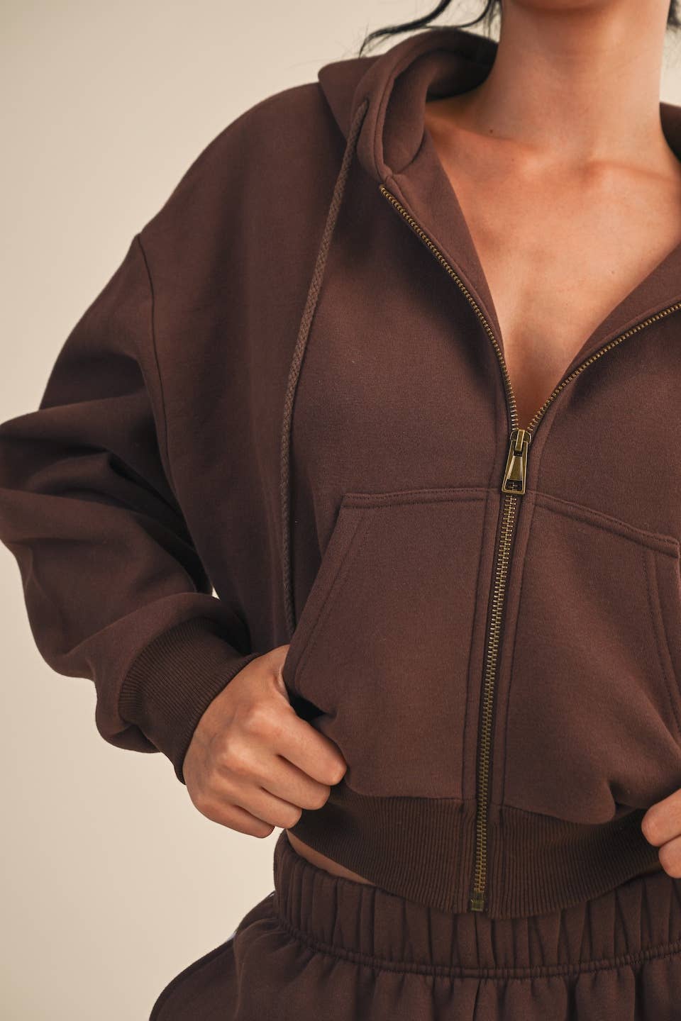 Cozy Fleece Crop Hoodie