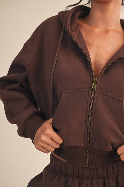 Cozy Fleece Crop Hoodie