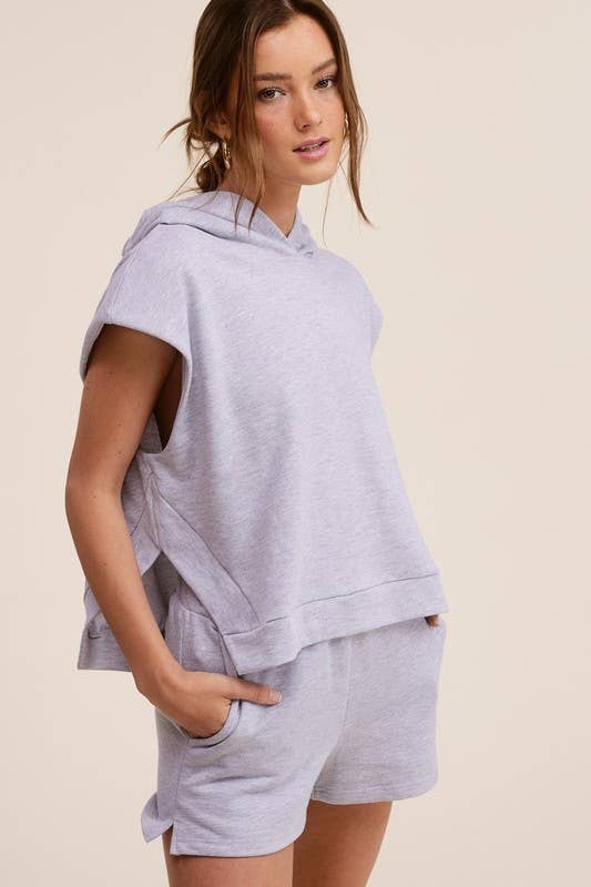 Hoodie Top and Shorts Matching Set