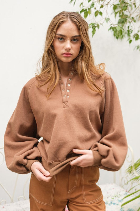 Collared Sweater - Brown