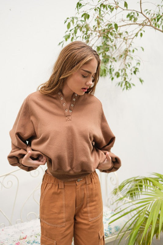 Collared Sweater - Brown