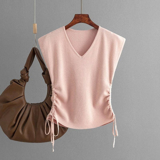 Knitted V Neck Top