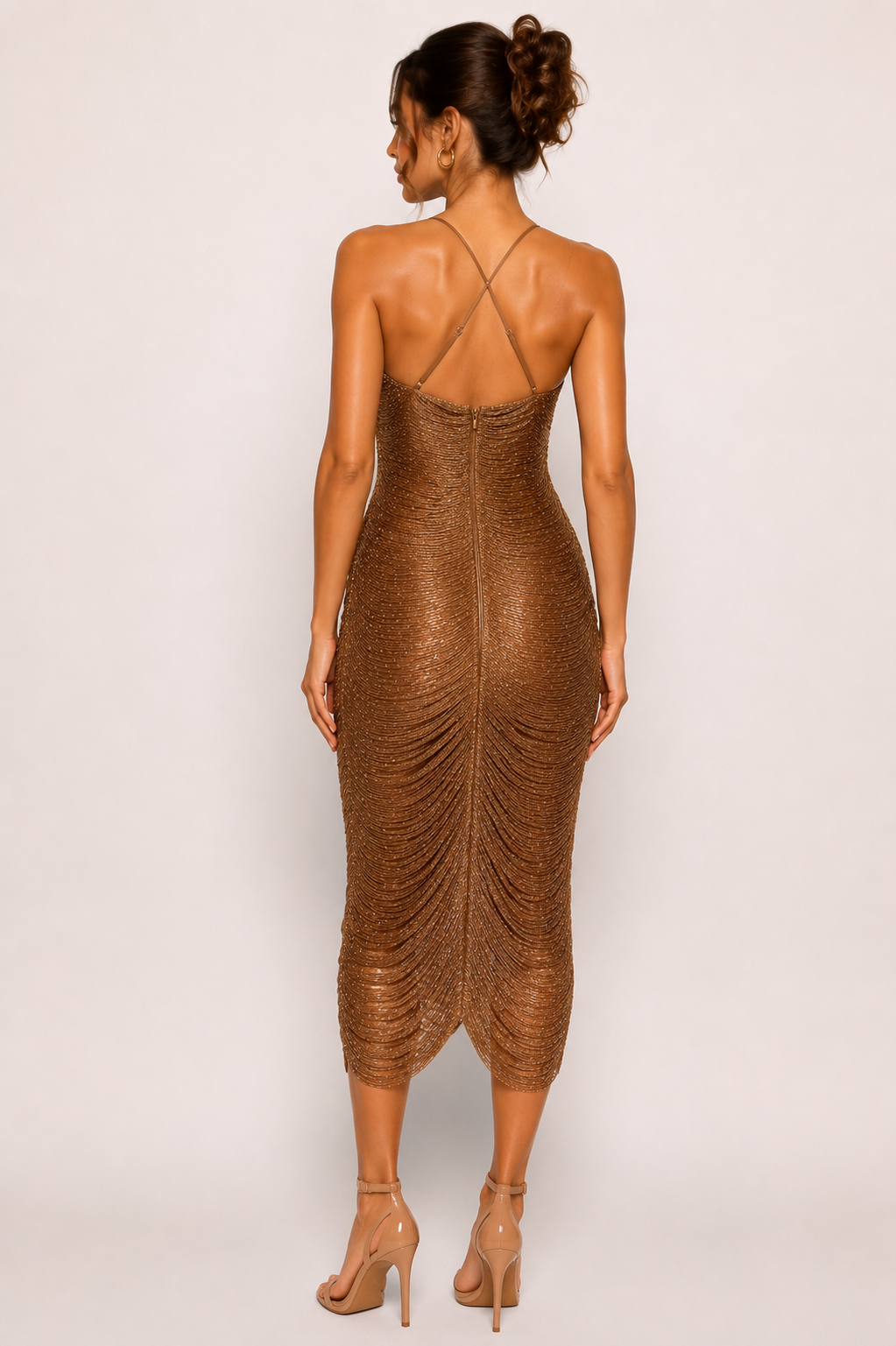 Shea Bronze Tassel Dress