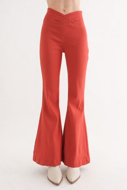 Burnt Orange Flare Jean