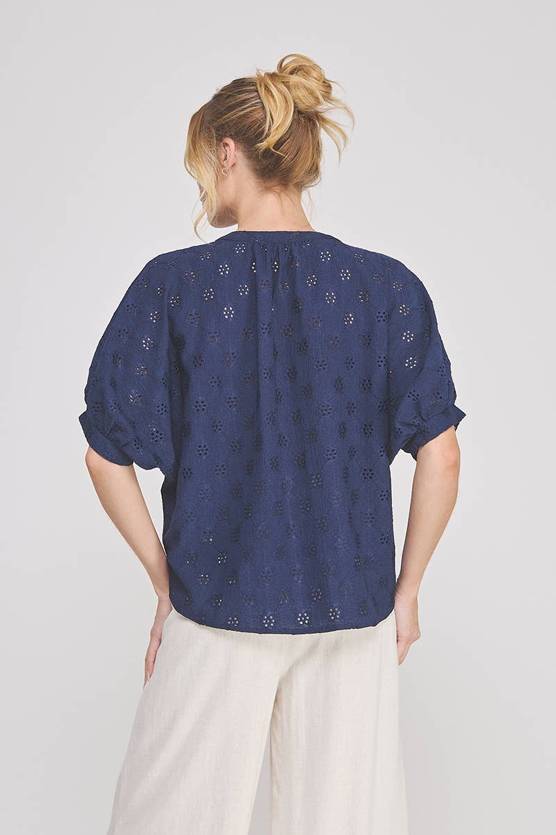Knit Eyelet Top