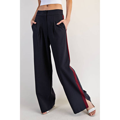 Straight Leg Pinstripe Track Pants