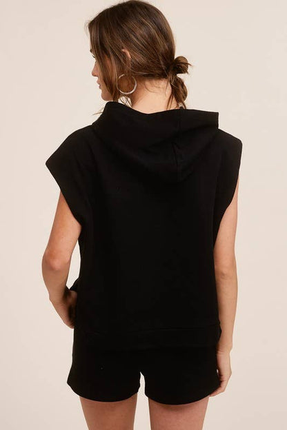 Hoodie Top and Shorts Matching Set