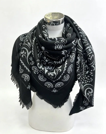 Large square bandana-print scarves