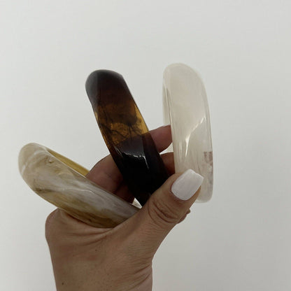 Acrylic Resin Bangle Bracelets