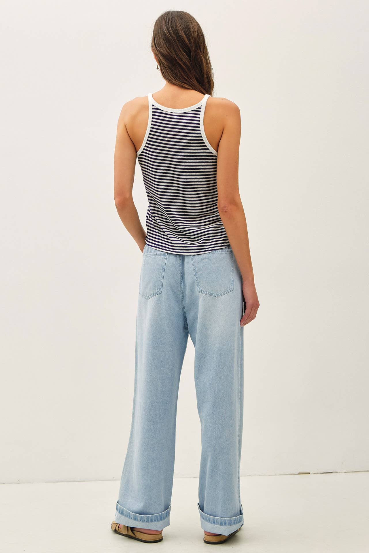 ULTRA COMFY WIDE LEG DENIM PANT