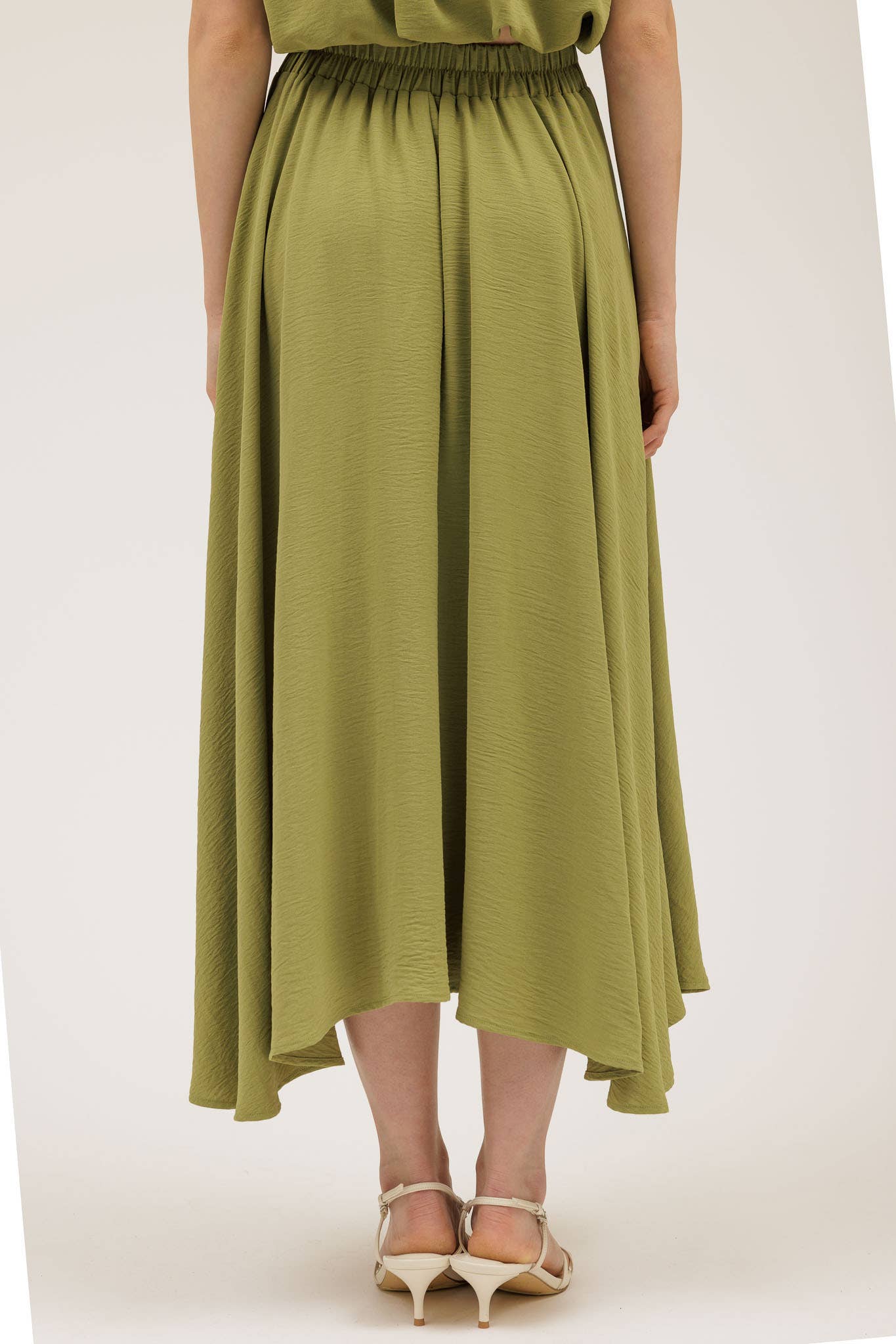 BOX PLEATED MIDI SKIRT