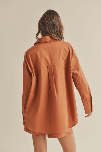 Cool Soft Button-Down Shirt - Toffee