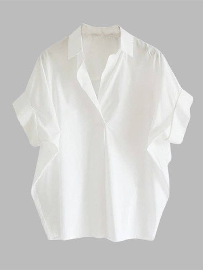 Casual Collar Batwing Top