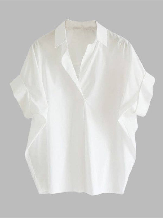 Casual Collar Batwing Top