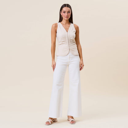 Sleeveless Shirred Top