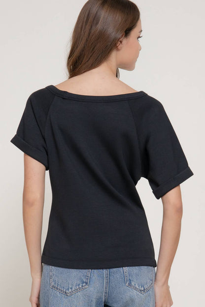 Off-Shoulder Modal Scuba Top
