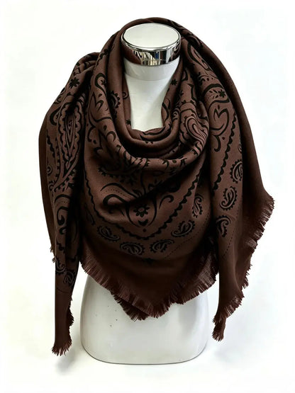 Large square bandana-print scarves