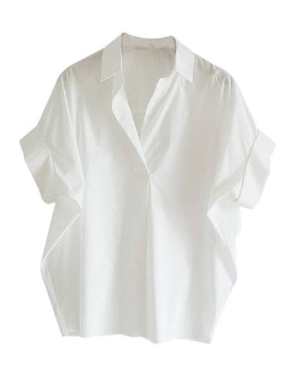 Casual Collar Batwing Top