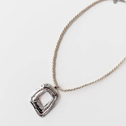 Waterproof Irregular Square Statement Necklace