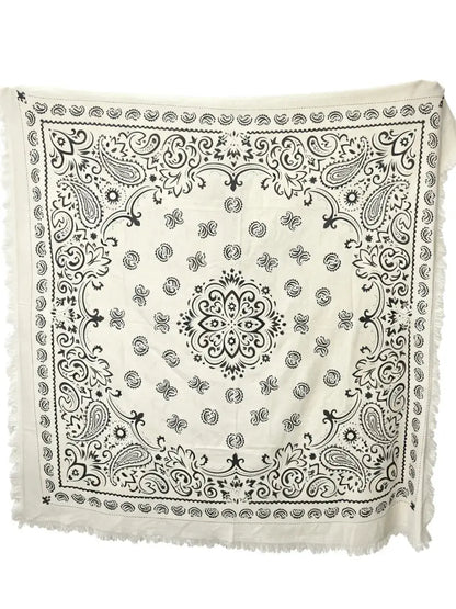 Large square bandana-print scarves
