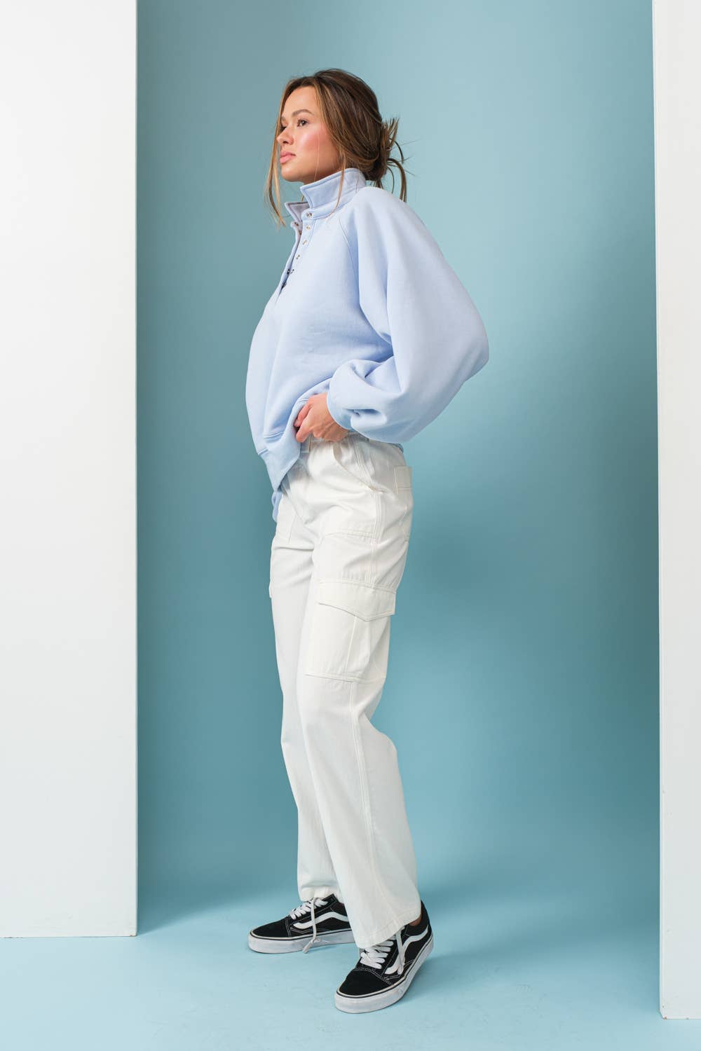 Piper Snap Collared Sweatshirt