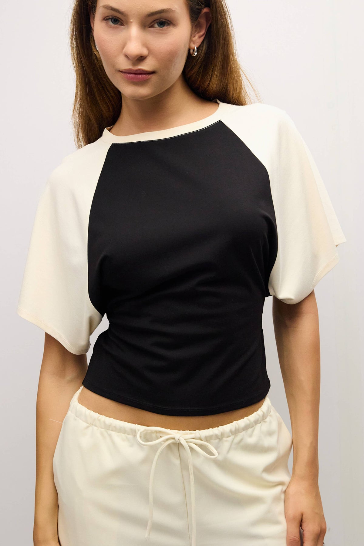 Taylor Raglan Tie-Back Knit Top