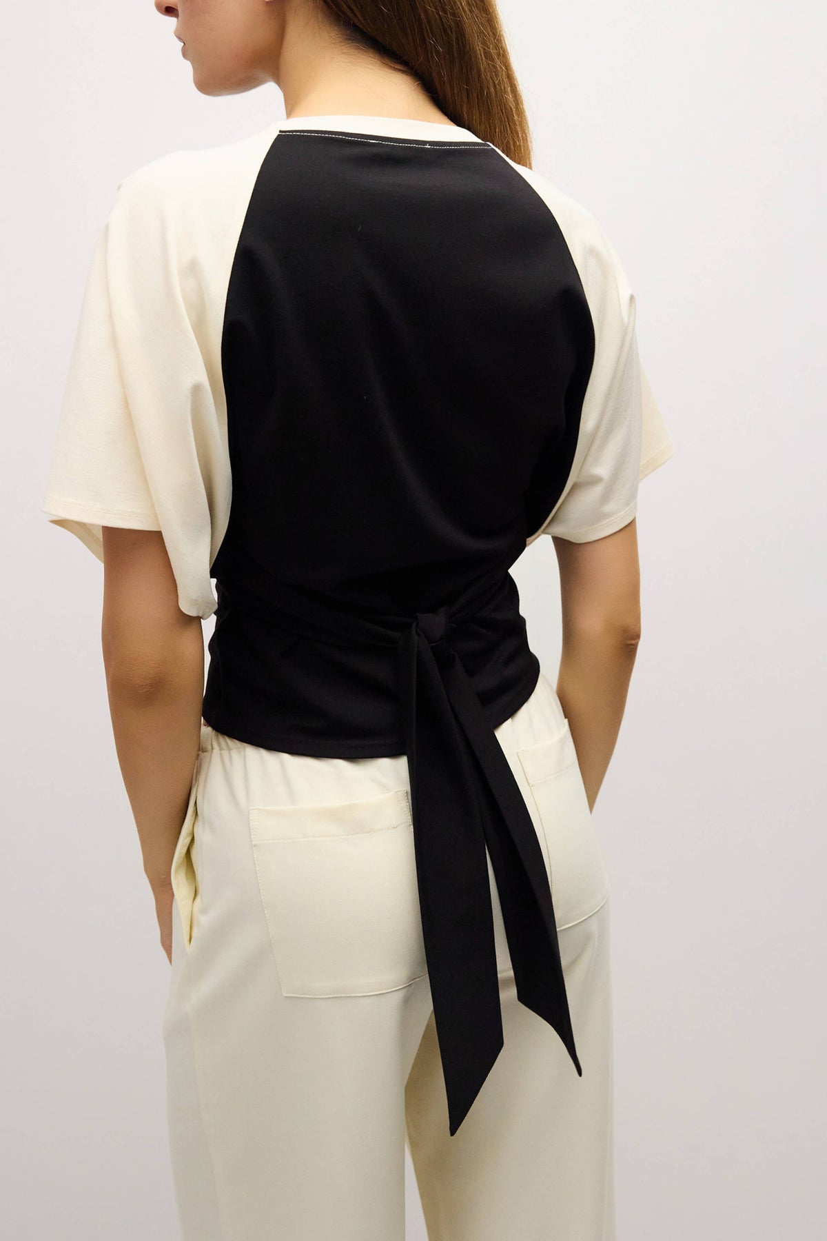 Taylor Raglan Tie-Back Knit Top