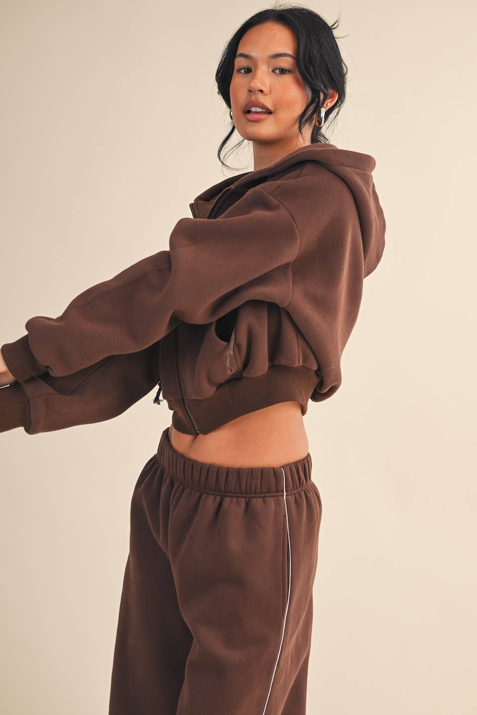 Cozy Fleece Crop Hoodie