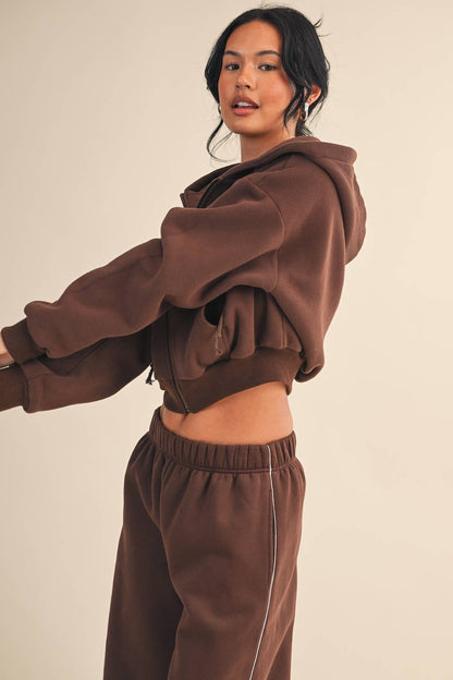 Cozy Fleece Crop Hoodie