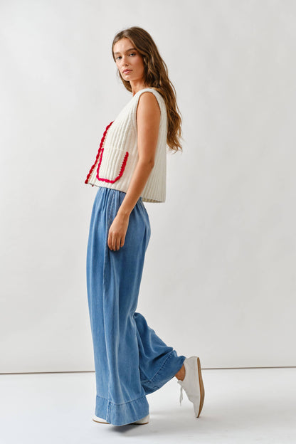Smocked Waist Super Soft Wide-Leg Pants