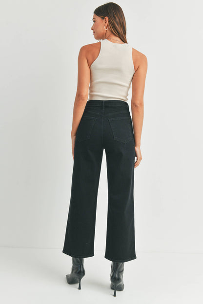 Black Cargo Wide Leg
