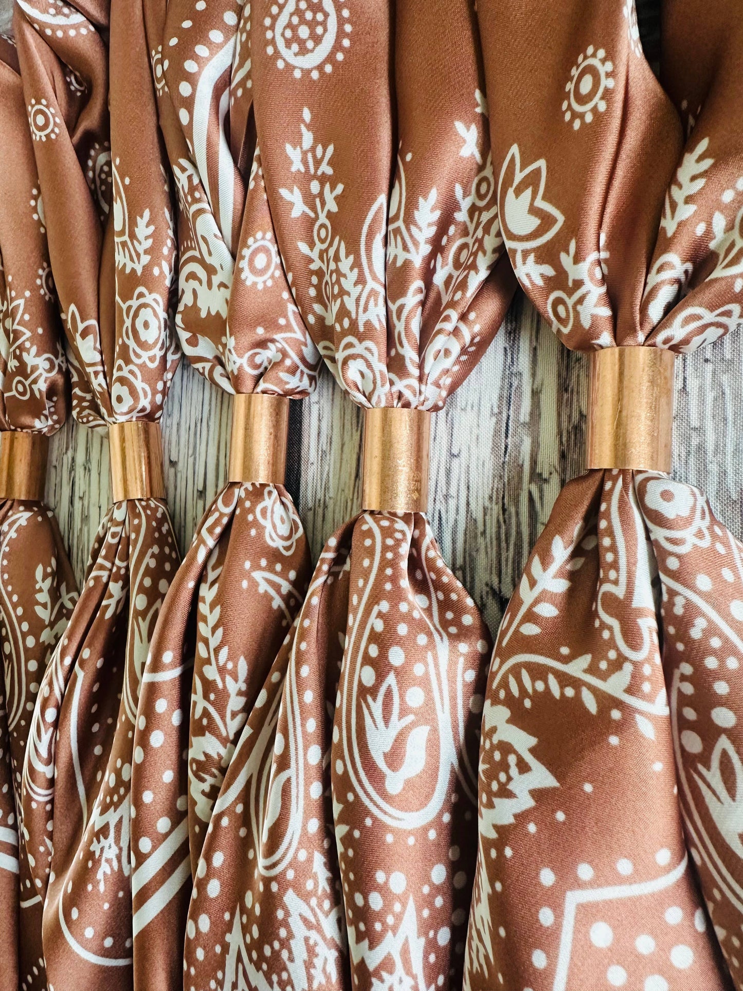 Copper and Champagne Paisley Wild Rag