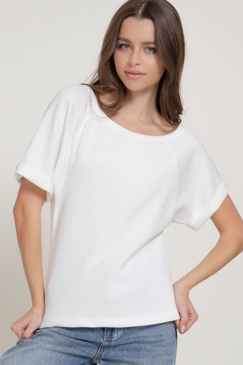 Off-Shoulder Modal Scuba Top