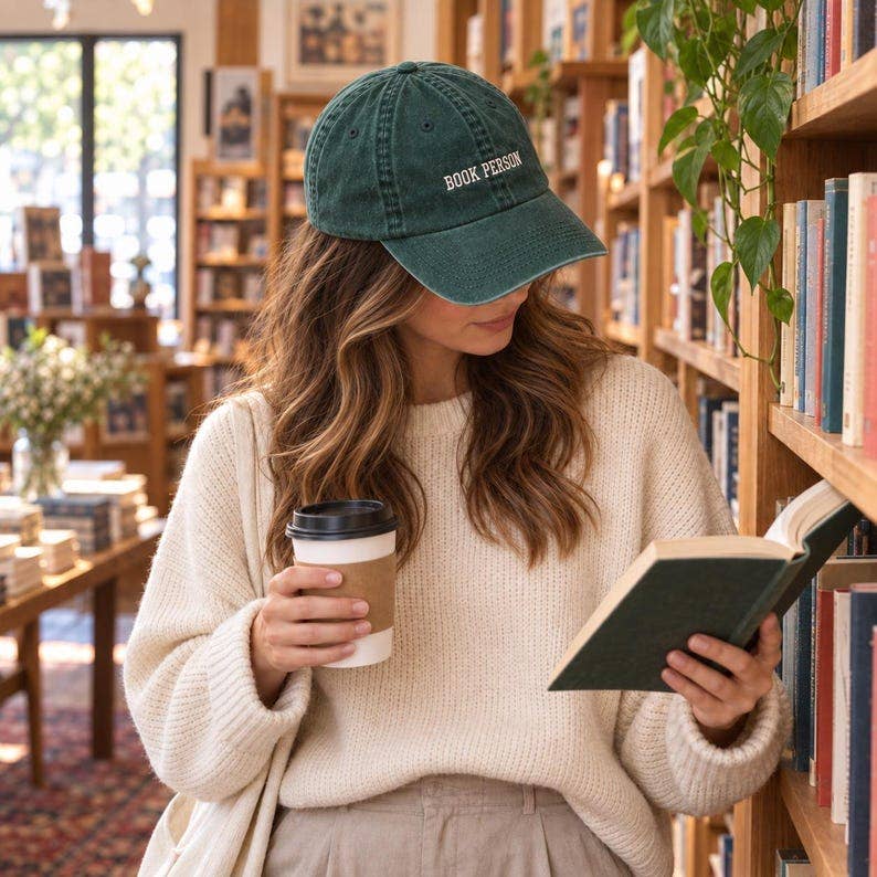 Book Person Dad Hat, Reader Gift