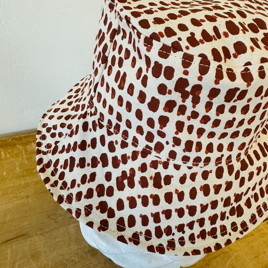 Dark Clay + Clay Double Dot Bucket Hat