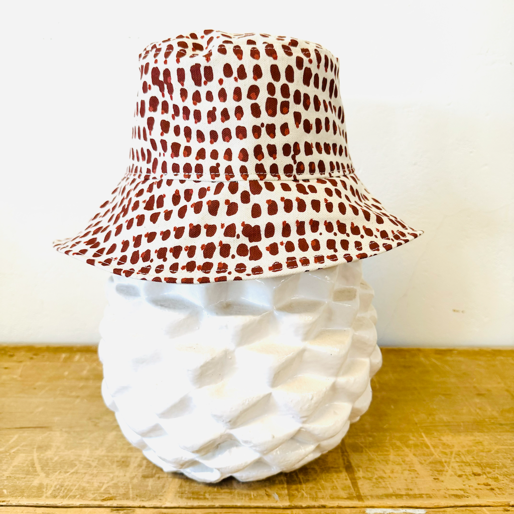 Dark Clay + Clay Double Dot Bucket Hat