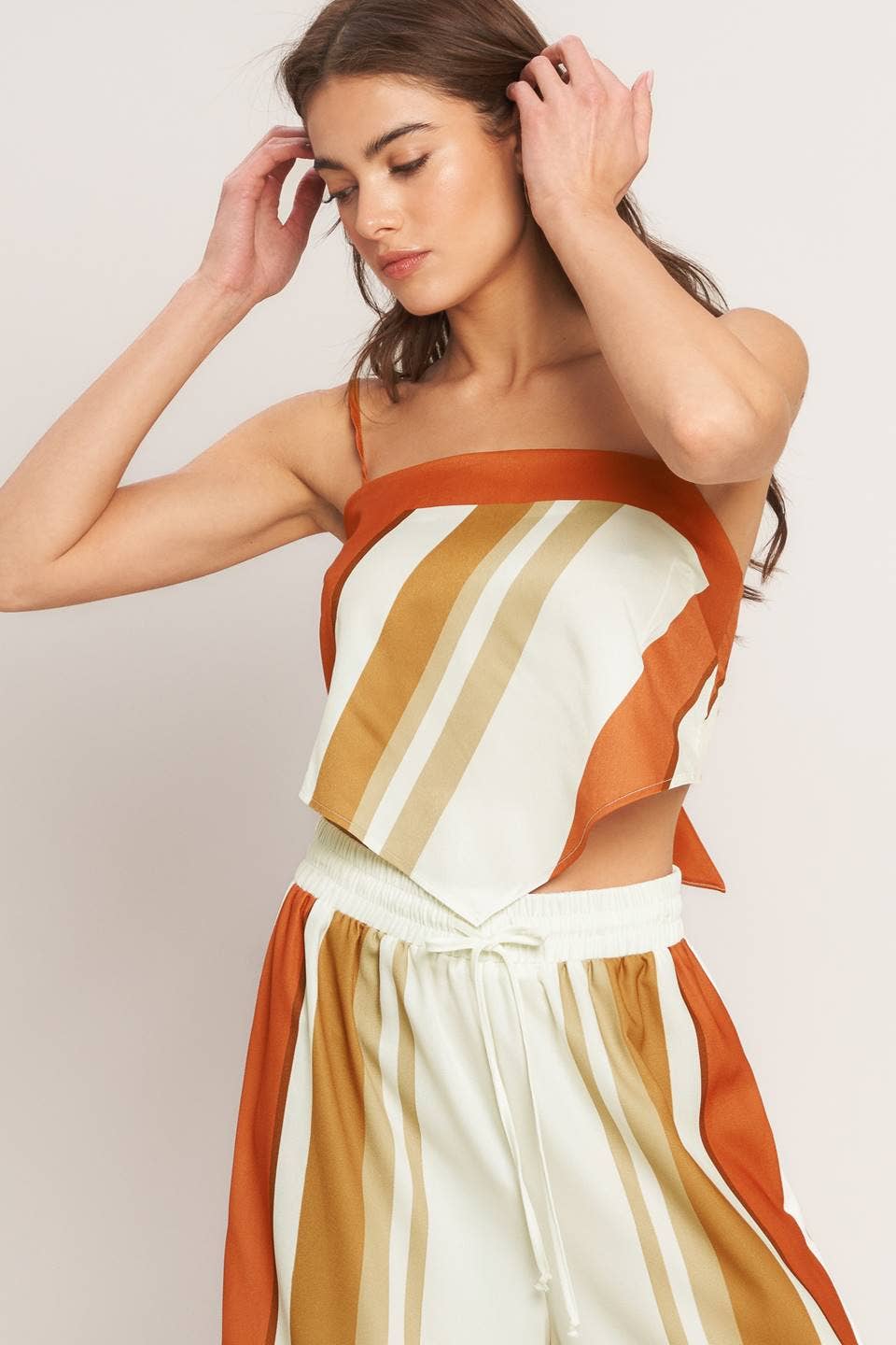 Printed Woven Scarf Top