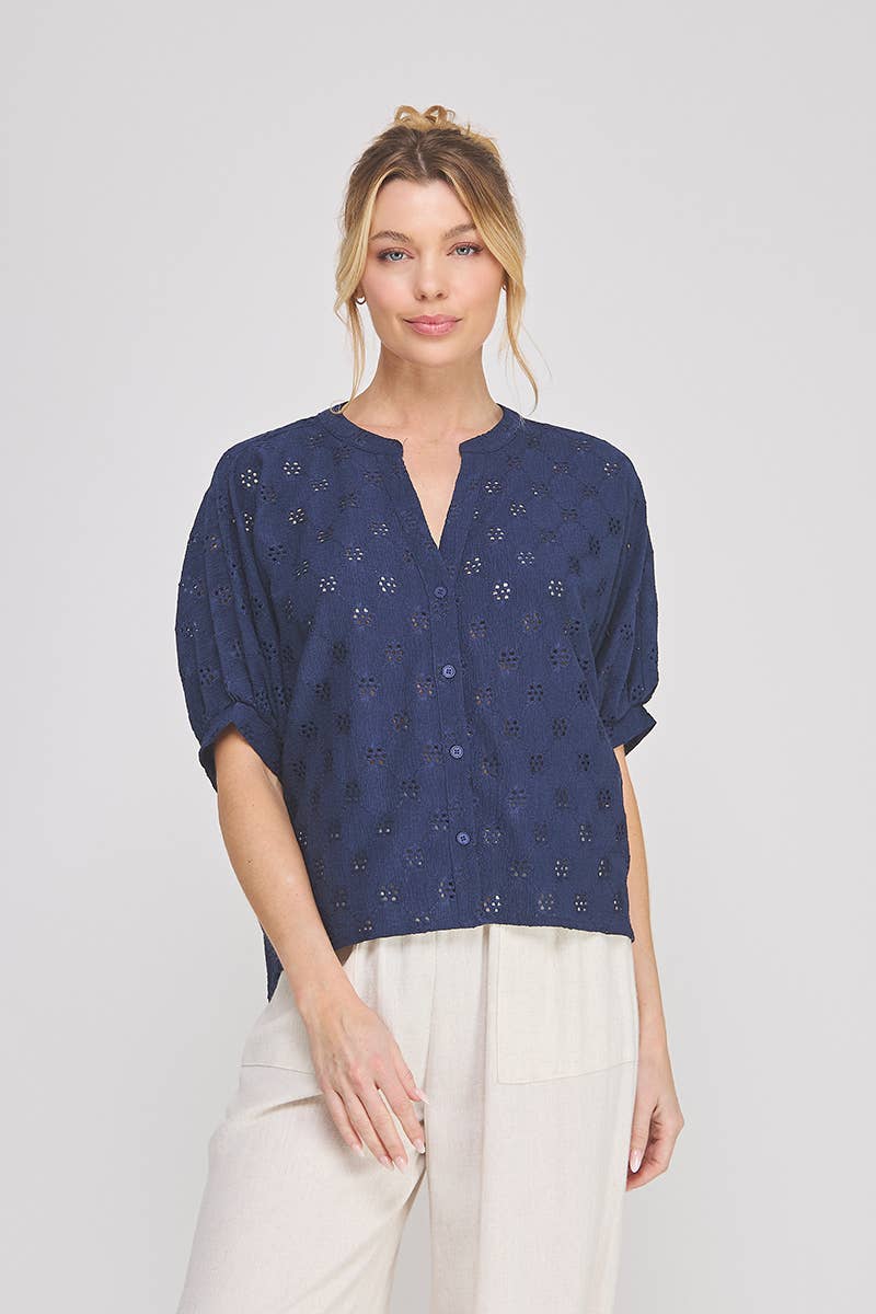 Knit Eyelet Top