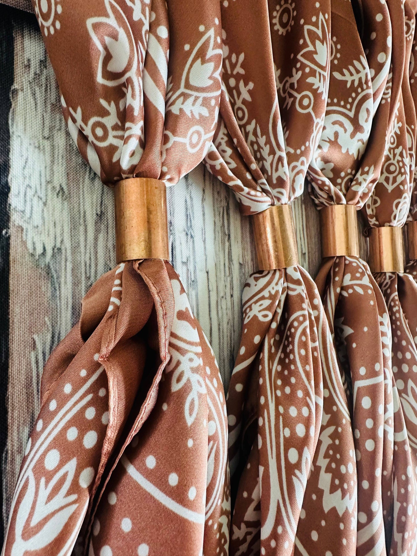 Copper and Champagne Paisley Wild Rag