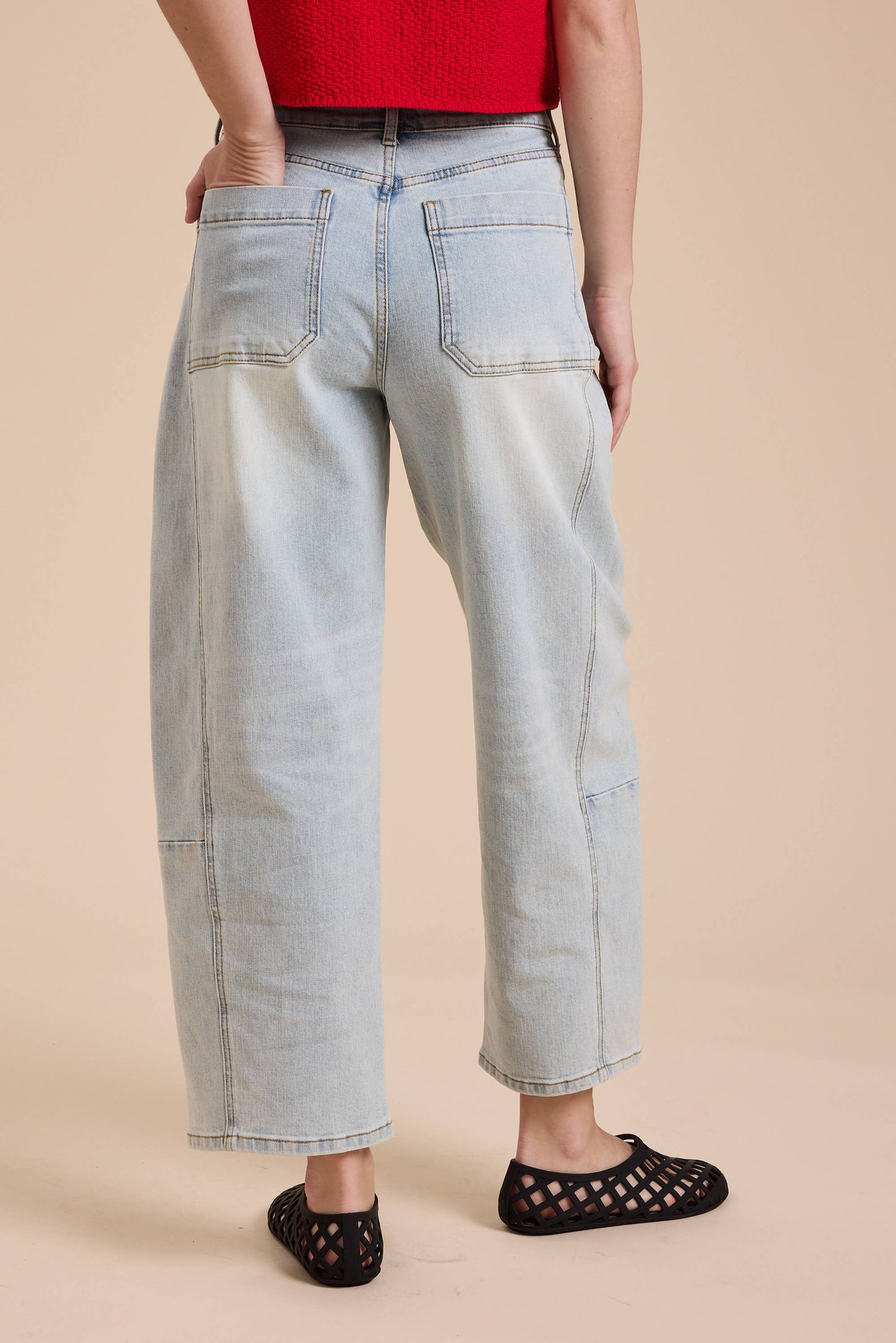 BARREL FIT DENIM PANTS
