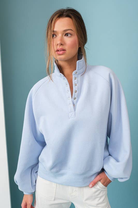 Piper Snap Collared Sweatshirt
