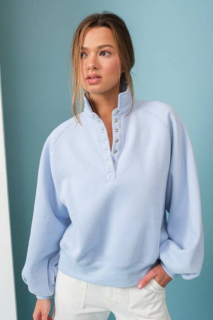 Piper Snap Collared Sweatshirt