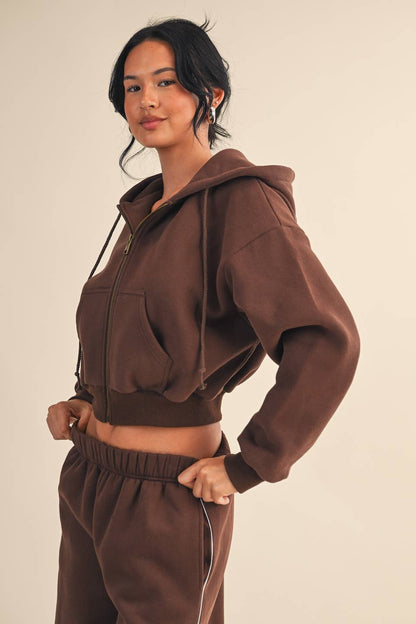 Cozy Fleece Crop Hoodie